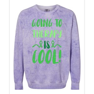 Going To Therapy Mental Health Awareness Warrior Colorblast Crewneck Sweatshirt