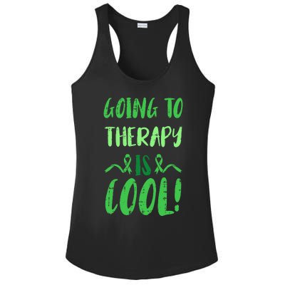 Going To Therapy Mental Health Awareness Warrior Ladies PosiCharge Competitor Racerback Tank