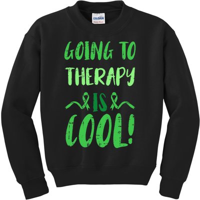 Going To Therapy Mental Health Awareness Warrior Kids Sweatshirt