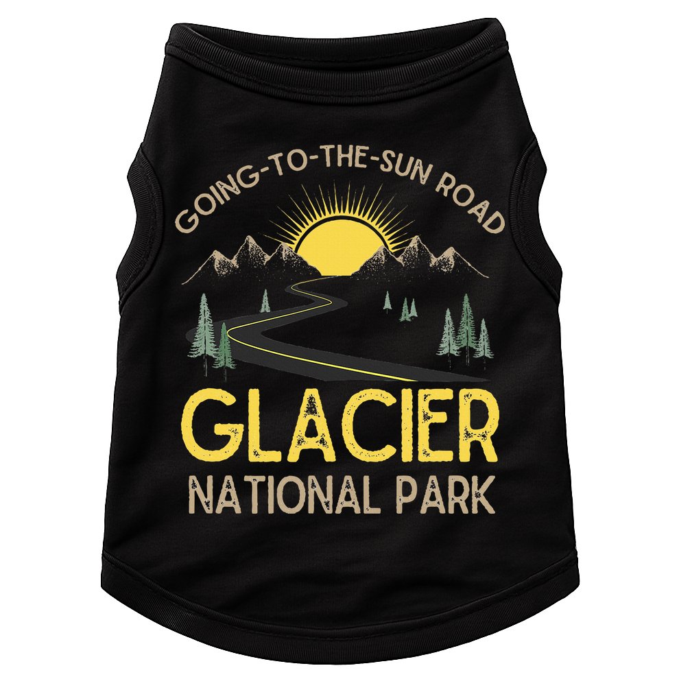 Going To The Sun Road Glacier National Park Retro Montana Doggie Tank