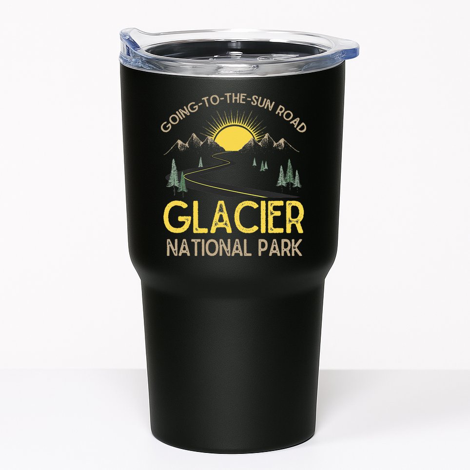 Going To The Sun Road Glacier National Park Retro Montana Tumbler