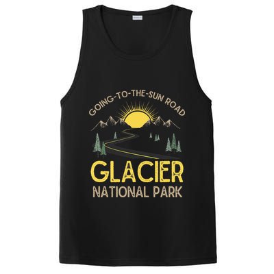 Going To The Sun Road Glacier National Park Retro Montana PosiCharge Competitor Tank