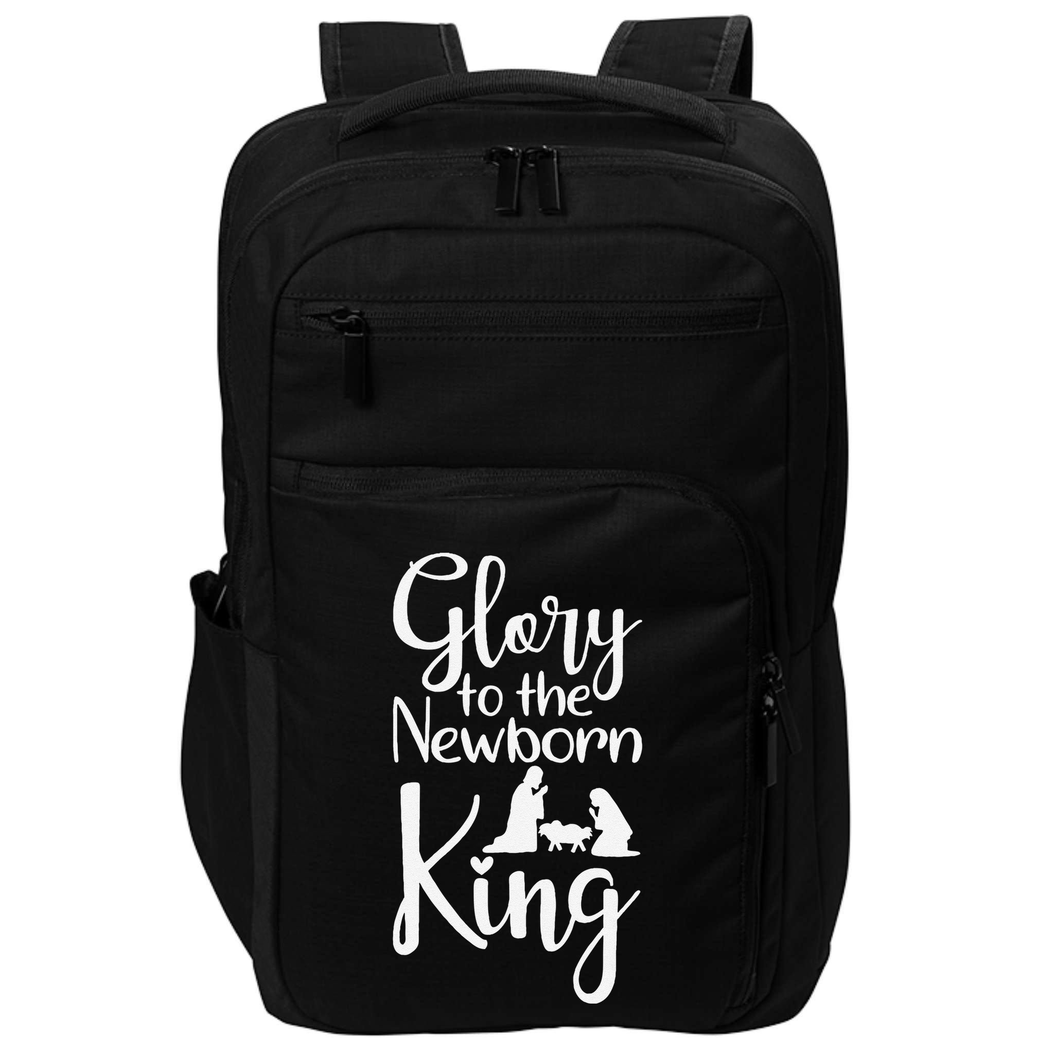 Glory To The Newborn King Birth Of Jesus Christ God Faith Impact Tech Backpack