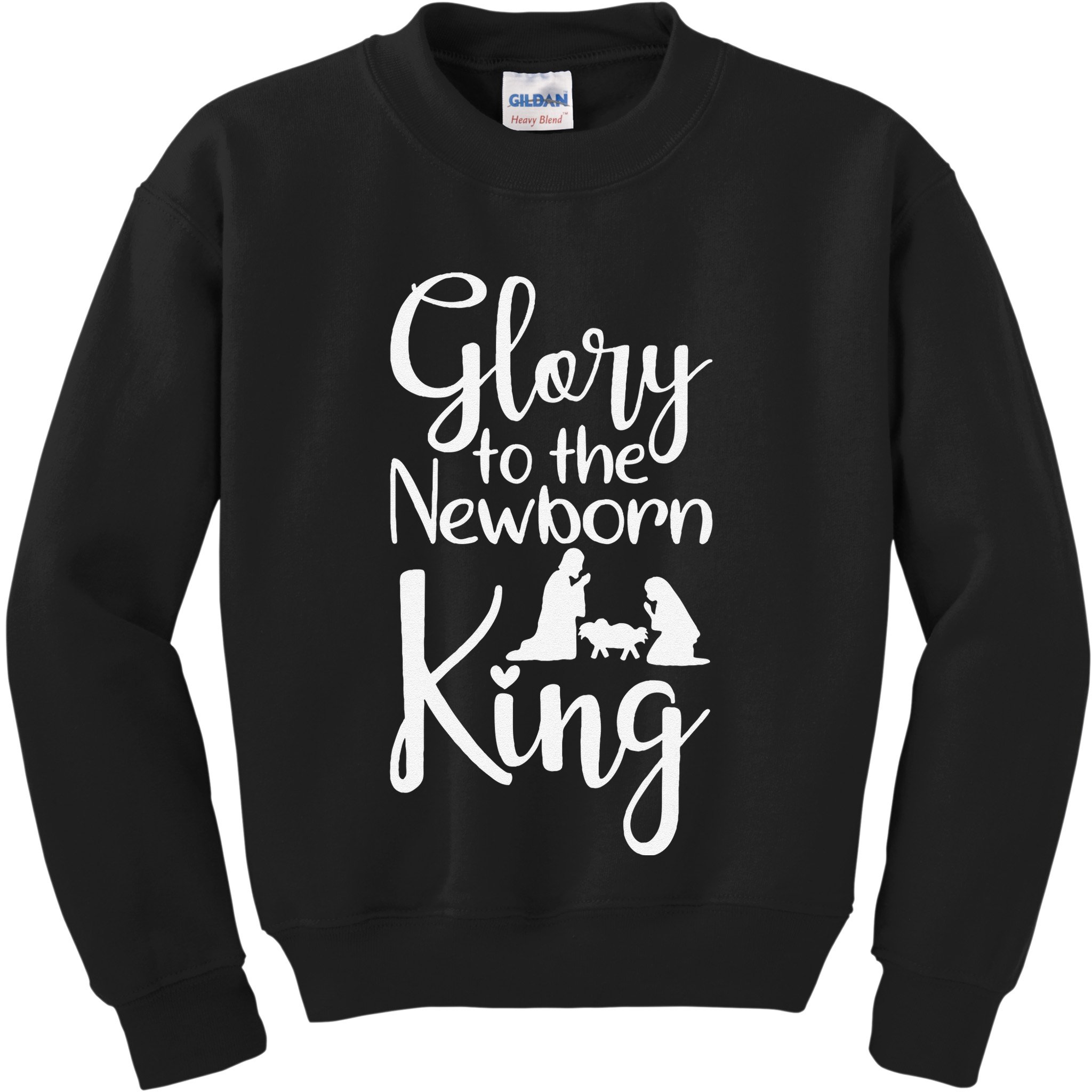 Glory To The Newborn King Birth Of Jesus Christ God Faith Kids Sweatshirt