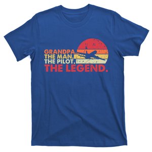 Grandpa The The Pilot The Legend Aviator Father Gift T-Shirt