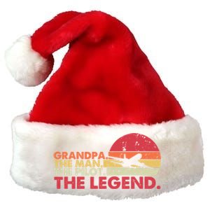 Grandpa The The Pilot The Legend Aviator Father Gift Premium Christmas Santa Hat