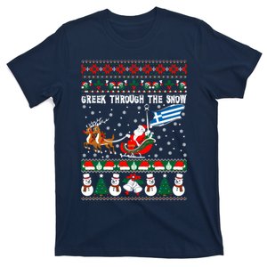 Greek Through The Snow Ugly Christmas T-Shirt