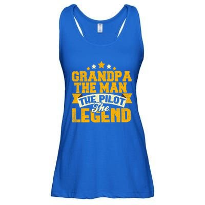 Grandpa The The Pilot The Legend Grandpa Meaningful Gift Gift Ladies Essential Flowy Tank