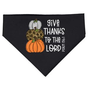 Give Thanks To The Lord Bible Verse Christian Thanksgiving Gift USA-Made Doggie Bandana