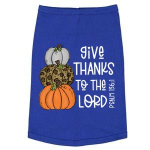 Give Thanks To The Lord Bible Verse Christian Thanksgiving Gift Doggie Tank