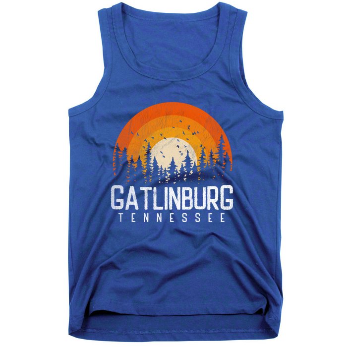 Gatlinburg Tennessee Tn Gift Retro Style Vintage 80s Gift Cool Gift Tank Top