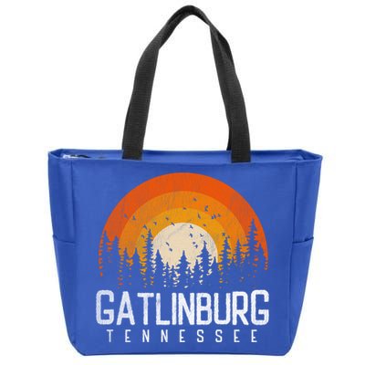 Gatlinburg Tennessee Tn Gift Retro Style Vintage 80s Gift Cool Gift Zip Tote Bag