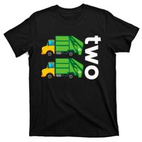 Garbage Truck Trash 2 Years Old 2nd Birthday Cool Party T-Shirt