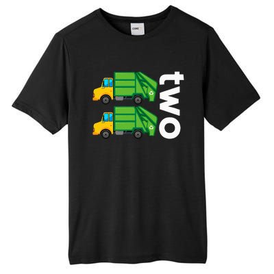 Garbage Truck Trash 2 Years Old 2nd Birthday Cool Party Tall Fusion ChromaSoft Performance T-Shirt