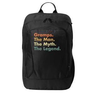 Gramps The The Myth The Legend Father Dad Uncle Cool Gift City Backpack