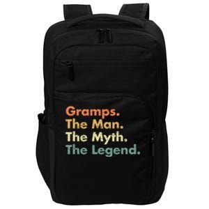 Gramps The The Myth The Legend Father Dad Uncle Cool Gift Impact Tech Backpack