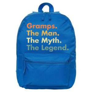 Gramps The The Myth The Legend Father Dad Uncle Cool Gift 16 in Basic Backpack