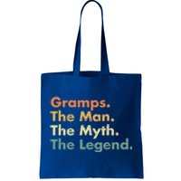 Gramps The The Myth The Legend Father Dad Uncle Cool Gift Tote Bag