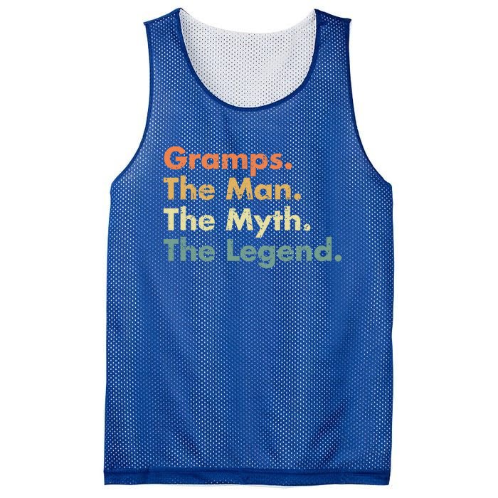 Gramps The The Myth The Legend Father Dad Uncle Cool Gift Mesh Reversible Basketball Jersey Tank