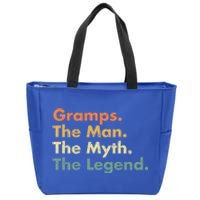 Gramps The The Myth The Legend Father Dad Uncle Cool Gift Zip Tote Bag