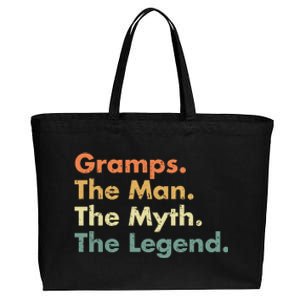 Gramps The The Myth The Legend Father Dad Uncle Cool Gift Cotton Canvas Jumbo Tote