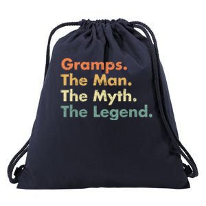 Gramps The The Myth The Legend Father Dad Uncle Cool Gift Drawstring Bag