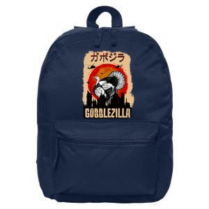 Gobblezilla Turkey Thanksgiving 16 in Basic Backpack