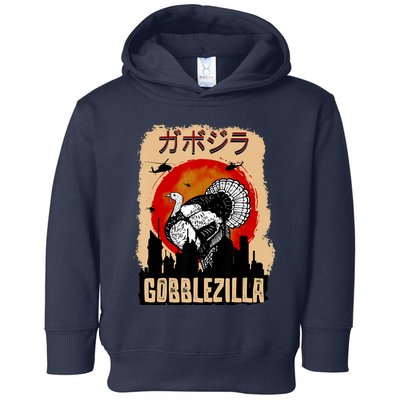 Gobblezilla Turkey Thanksgiving Toddler Hoodie