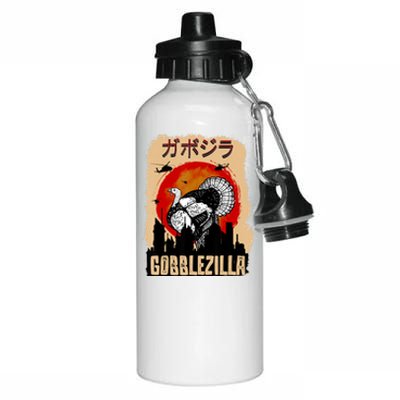 Gobblezilla Turkey Thanksgiving Aluminum Water Bottle