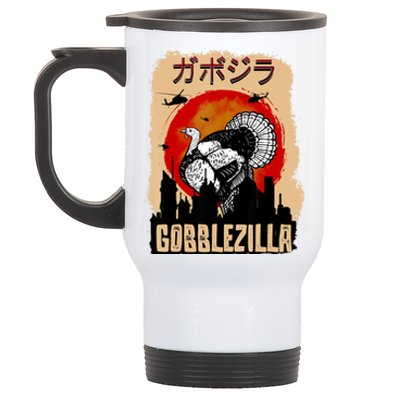 Gobblezilla Turkey Thanksgiving Stainless Steel Travel Mug