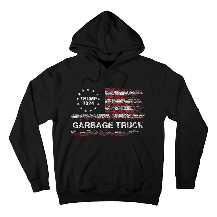 Garbage Truck Trump Supporter Garbage Trump 2024 Gift Hoodie