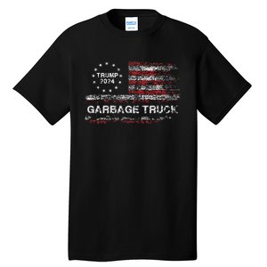 Garbage Truck Trump Supporter Garbage Trump 2024 Gift Tall T-Shirt