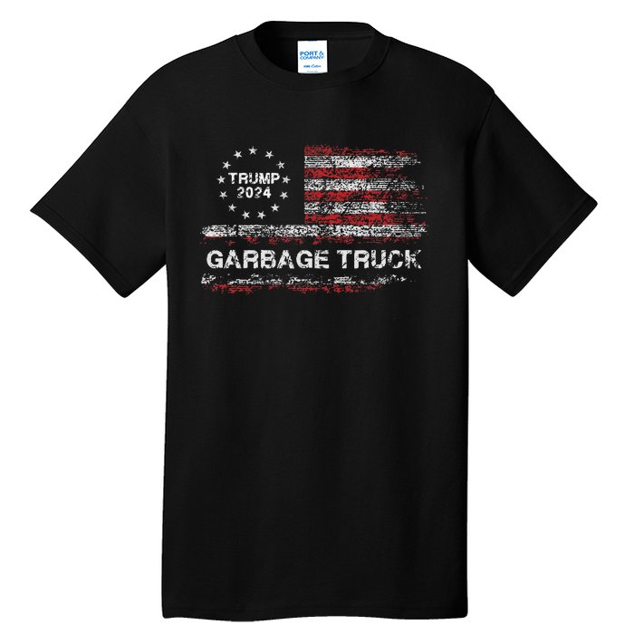 Garbage Truck Trump Supporter Garbage Trump 2024 Gift Tall T-Shirt