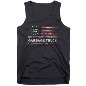 Garbage Truck Trump Supporter Garbage Trump 2024 Gift Tank Top