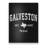Galveston Texas Tx Vintage Athletic Sports Poster