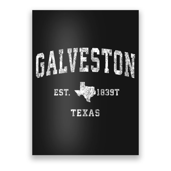 Galveston Texas Tx Vintage Athletic Sports Poster