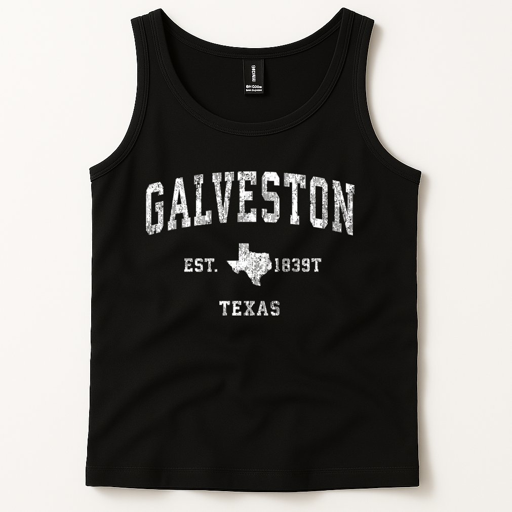 Galveston Texas Tx Vintage Athletic Sports Tank Top