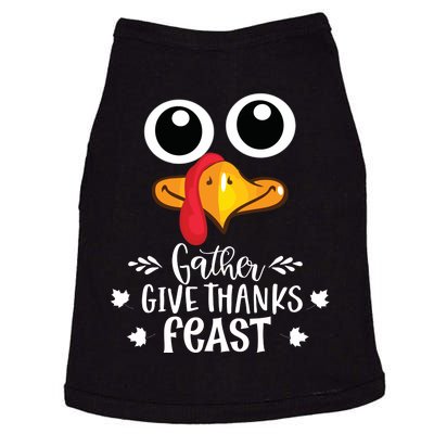 Give Thanks Turkey Family Thanksgiving Day Doggie Tank