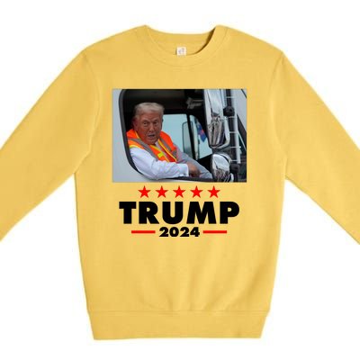 Garbage Truck Trump 2024 Premium Crewneck Sweatshirt