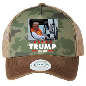 Garbage Truck Trump 2024 Legacy Tie Dye Trucker Hat