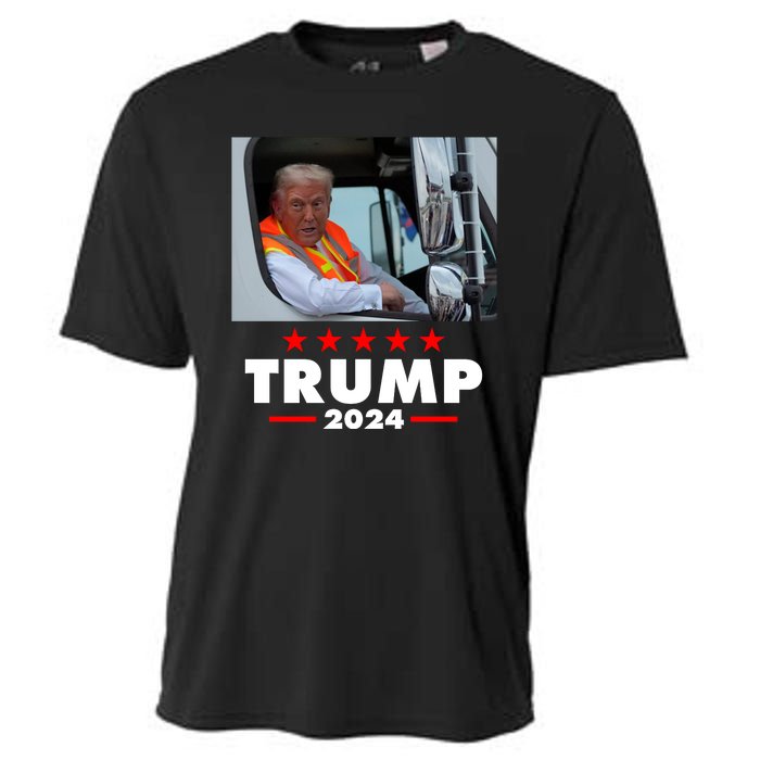 Garbage Truck Trump 2024 Cooling Performance Crew T-Shirt