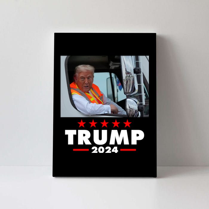 Garbage Truck Trump 2024 Canvas