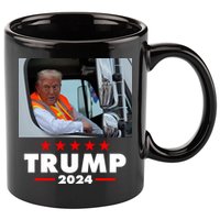 Garbage Truck Trump 2024 11oz C Handle Ceramic Mug