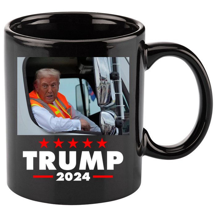 Garbage Truck Trump 2024 11oz C Handle Ceramic Mug
