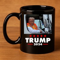 Garbage Truck Trump 2024 11oz C Handle Ceramic Mug