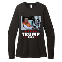 Garbage Truck Trump 2024 Womens CVC Long Sleeve Shirt