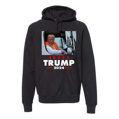 Garbage Truck Trump 2024 Premium Hoodie