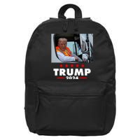 Garbage Truck Trump 2024 16 in Basic Backpack