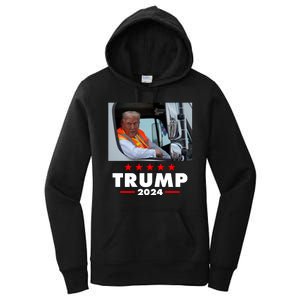 Garbage Truck Trump 2024 Women's Pullover Hoodie