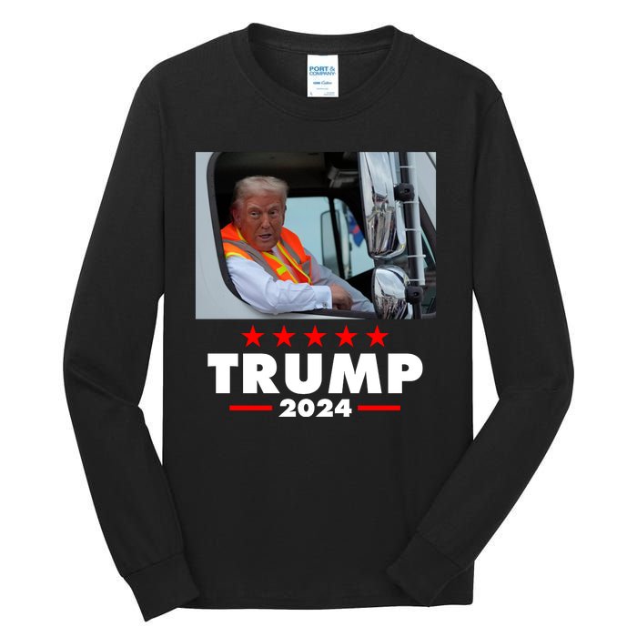 Garbage Truck Trump 2024 Tall Long Sleeve T-Shirt